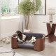 Oslo Walnut Curved Wooden Dog/Pet Bed by Jual