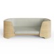 Oslo Oak Curved Wooden Dog/Pet Bed by Jual