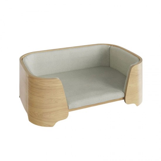 Oslo Oak Curved Wooden Dog/Pet Bed by Jual